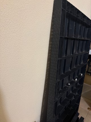 Tavolo da terrazza nero in plastica e rattan