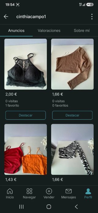 Lote de ropa segunda mano