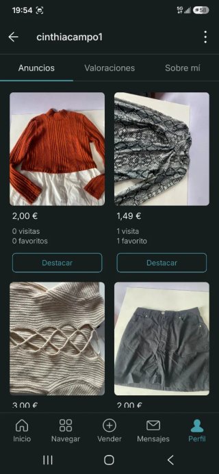Lote de ropa segunda mano