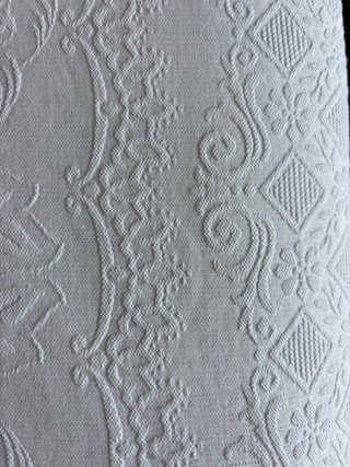 Copriletto matrimoniale bianco in cotone