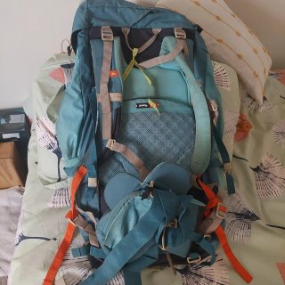 Mochila de trekking azul/verde