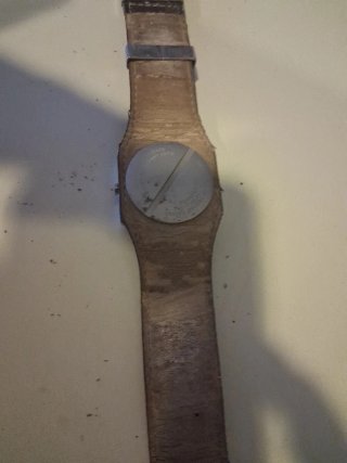 Reloj Unisex Correa Marrón y Caja Plateada
