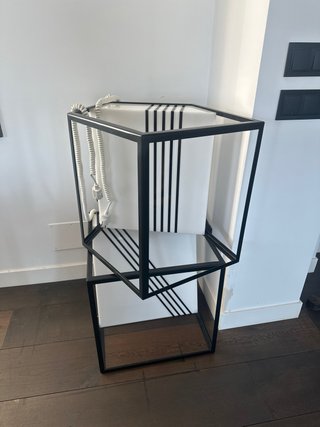 Lámpara Vintage LED Hexagonal Negra/Blanca