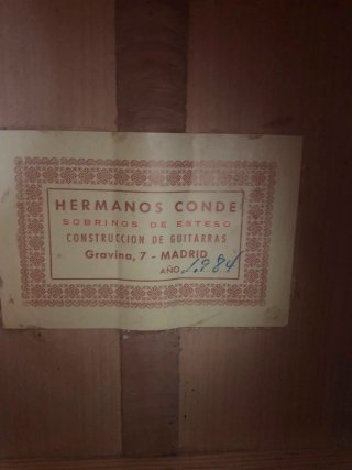 Guitarra Hermanos Conde Faustino 1984 de segunda