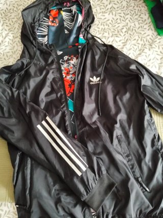 Chaqueta Adidas Vintage Multicolor Negra