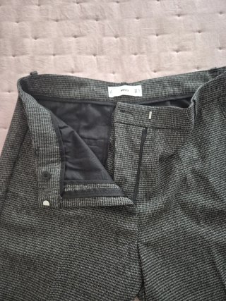 Pantalón Mango Negro dibujo de pata de gallo Talla