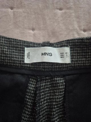 Pantalón Mango Negro dibujo de pata de gallo Talla