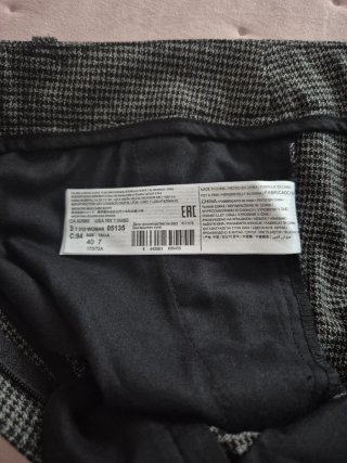 Pantalón Mango Negro dibujo de pata de gallo Talla