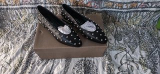 Zapatos planos Martinelli negros tachuelas