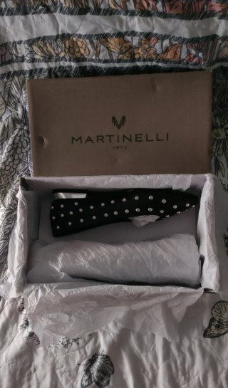 Zapatos planos Martinelli negros tachuelas