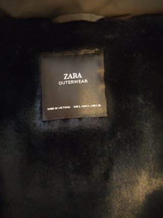 Abrigo negro Zara Talla M Sin etiqueta