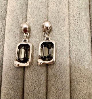 Pendientes Uno de 50 baño plata cristal Swarovski