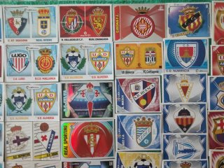 Lote cromos fútbol Escudos de la liga Panini