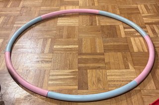 Aro Hula Hoop Rosa y Gris