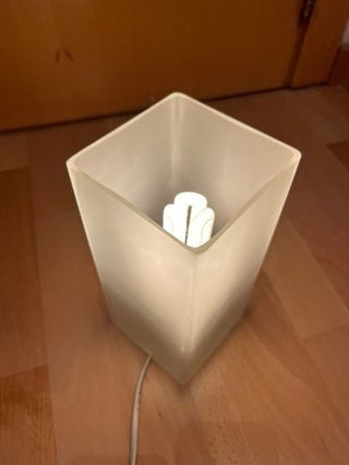 Lámpara de cristal cuadrada