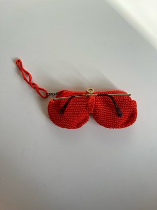 Funda gafas crochet ojos divertidos