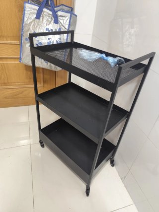 Carro auxiliar NISSAFORS Ikea negro
