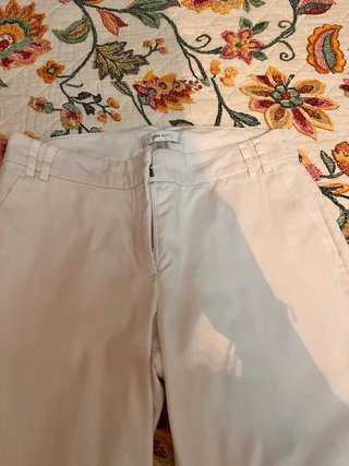 Pantalón tiro bajo blanco