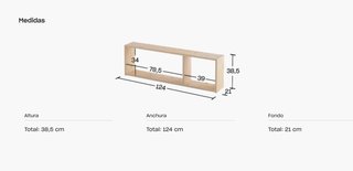 Estantería de madera de pino