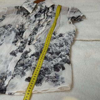 Blusa Zara manga corta transparente