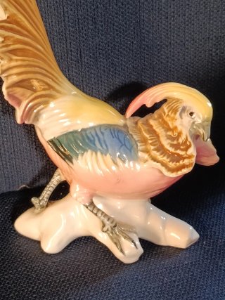 Figura Faisán Karl Ens Alemania Porcelana Vintage