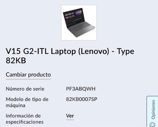 Lenovo V15 G2-ITL Negro