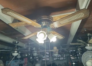 Ventilador de techo madera y metal