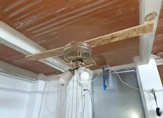 Ventilador de techo madera y metal
