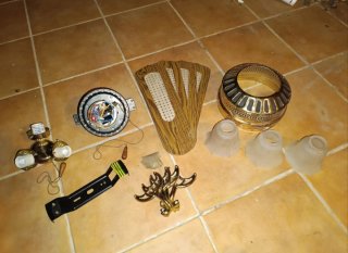 Ventilador de techo madera y metal