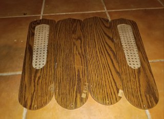 Ventilador de techo madera y metal