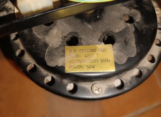 Ventilador de techo madera y metal