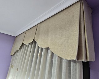 Cortinas Visillos con Bando Beige