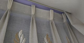 Cortinas Visillos con Bando Beige