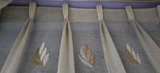 Cortinas Visillos con Bando Beige