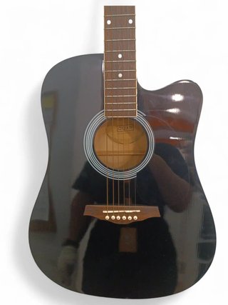 GUITARRA ESPAÑOLA OQAN 6 CUERDAS NEGRA QGA-21CBK + FUNDA