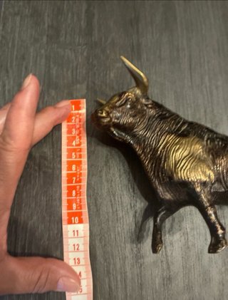 Figura Toro Bronce Dorado y Marrón
