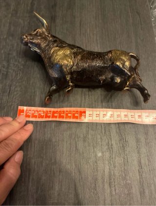 Figura Toro Bronce Dorado y Marrón