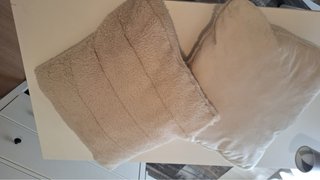 2 Cojines Beige Suaves