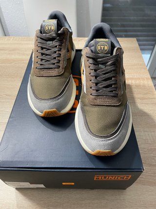 Zapatillas Munich Talla 42 Marrón/Verde Oliva