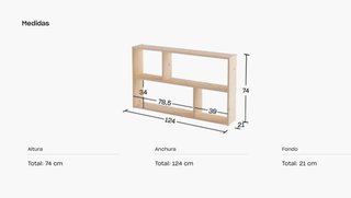 Estantería madera pino maciza