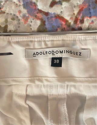 Pantalón Adolfo Domínguez Blanco Talla M