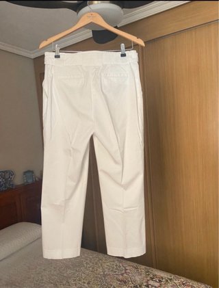 Pantalón Adolfo Domínguez Blanco Talla M