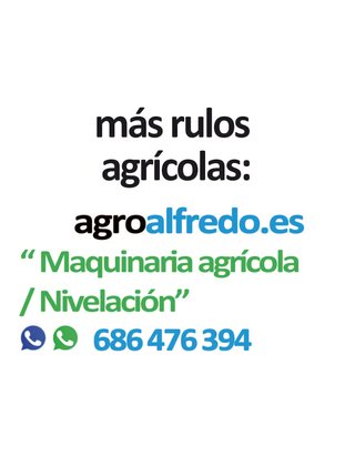 Rulo agrícola nuevo de 5 metros.
