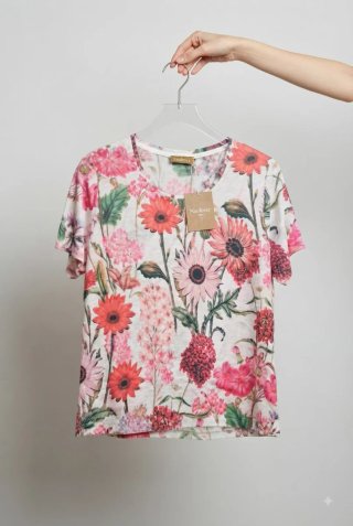 Camiseta Naulover floral multicolor