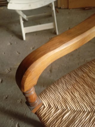 2 Sillas Antiguas Madera y Ratán