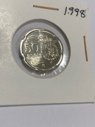 Moneda 50 Pesetas 1998 Sin Circular