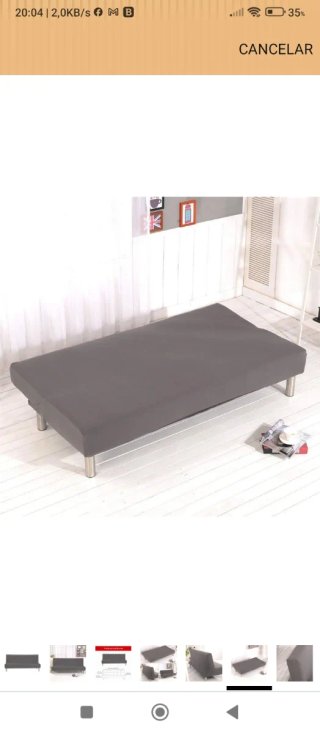 Fondello per divano letto grigio Aisaving 3 posti