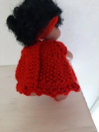 Barriguitas negrita vestido rojo