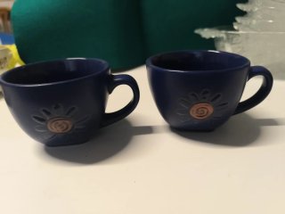 Juego de 2 tazas de cerámica para desayuno