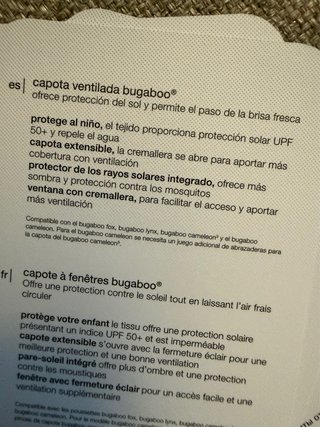 Bugaboo Capota Ventilada Gris Niebla